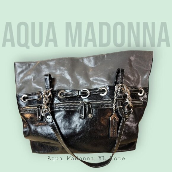 Aqua Madonna Extra Large Tote Bag: Chic, Spacious, and Stylish! - Picture 1 of 9